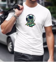 BK Gift Astronot Tasarımlı Beyaz T-Shirt-2