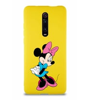 Xiaomi Redmi K20 Pro Soft Premier Kapak Minnie Mouse-F Tasarımlı Silikon Kılıf - Sarı (Şeffaf)