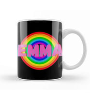 Emma  Name personalized Custom   vintage Retro Rainbow Style Design Gift Baby Gift For Her Kupa Bardak Porselen