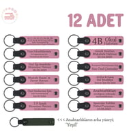 Pembe & Yeşil, Lise Sınıflarına Anlamlı Bir Mezuniyet Hatırası 12'li Set, Anı Anahtarlığı