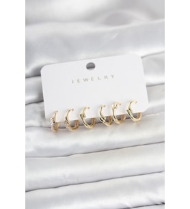 Pirinç Gold Renk Botega Model Kadın Küpe Seti 5886 - SSSSSS8137-8457