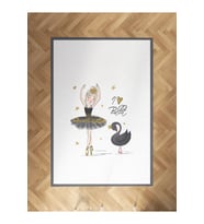 MEKTA HOME BEBEK VE ÇOCUK ODASI Balerin Kız ve Kuğu Desenli Halı