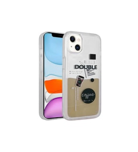 Apple iPhone 13 Uyumlu Kılıf Desenli Sıvılı Zore Drink Silikon Kapak (Model 3)