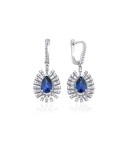 4.90 Karat Safir Pırlanta Küpe