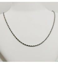 unisex 2 mm çelik  halat zincir kolye