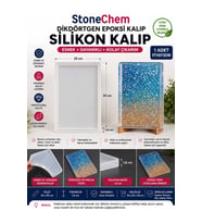 35x25 cm Dikdörtgen Epoksi Tepsi Silikon Kalıp – Sunumluk, Servis Tepsisi ve Reçine Döküm Kalıbı
