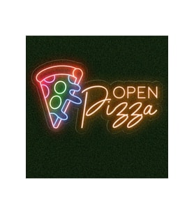 OPEN Pizza Yazılı Neon Tabela