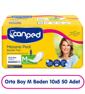 Canped Mesane Pedi M Beden Orta 10x5 50 Adet