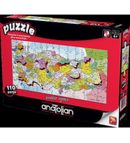 Anatolian 110 Parça Türkiye Haritası İller 7401