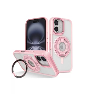 iPhone 16 Banza Magsafe Standlı Kapak - Pembe