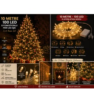 10 Metre 100 LEDLİ Gün Işığı Peri Led Işık 8 Fonksiyon Dekoratif Yılbaşı Ağacı Parti Ev Oda Süsleme