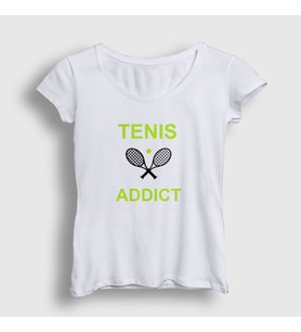Presmono Kadın Beyaz Addict Spor Tennis Tenis T-Shirt 329861tt (Beyaz)