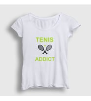 Presmono Kadın Beyaz Addict Spor Tennis Tenis T-Shirt 329861tt (Beyaz)