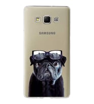 PrintiFy Samsung Galaxy A7 ile Uyumlu 1mm Slim Fit Köpek 3 050f Baskılı Şeffaf  Kılıf