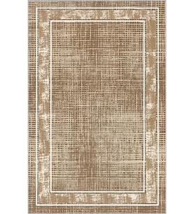 Eliana Home Baskılı, Yıkanabilir Kaymaz Taban Salon Halısı LNA0742 100x150 cm (Kahverengi)