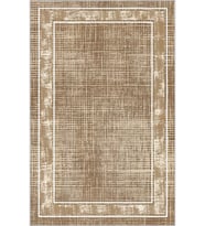 Eliana Home Baskılı, Yıkanabilir Kaymaz Taban Salon Halısı LNA0742 100x150 cm (Kahverengi)