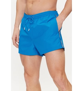 Calvin Klein Core Logo Tape Short Drawstring Swim Short Erkek Kısa Yüzme Şortu Mavi