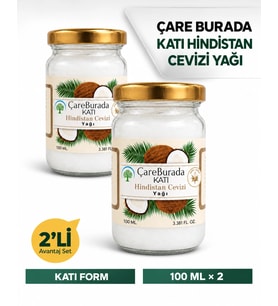 Çare Burada Katı Hindistan Cevizi Yağı 100 ML x 2'li Avantaj Seti