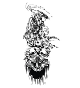 XQB-107 ORTA BOY KURUKAFA DESEN GEÇİCİ DÖVME-TATTO