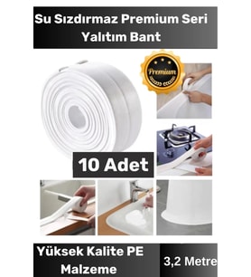 Özel Seri Premium Su Geçirmez Sızdırmaz Lavabo Küvet Yağ Nem Küf Önler 3.2m 10 Adet İzolasyon Bant