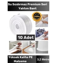 Özel Seri Premium Su Geçirmez Sızdırmaz Lavabo Küvet Yağ Nem Küf Önler 3.2m 10 Adet İzolasyon Bant