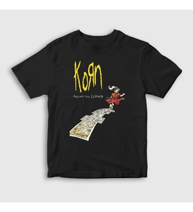 Presmono Unisex Çocuk Siyah Follow The Leader Metal Korn T-Shirt 508688tt
