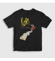 Presmono Unisex Çocuk Siyah Follow The Leader Metal Korn T-Shirt 508688tt