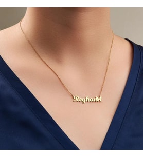 Kişiye Özel Kelebek Detaylı Şık İsim Kolye 925K Gümüş (Gold)