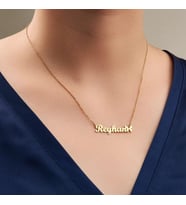 Kişiye Özel Kelebek Detaylı Şık İsim Kolye 925K Gümüş (Gold)