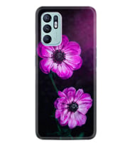 Oppo Reno 6 Kılıf Resimli Desenli Silikon Platinium Series Çiçekler 1869