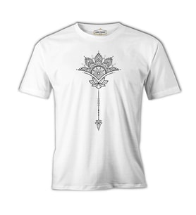 Tattoo - Flower Arrow Beyaz Erkek Tshirt