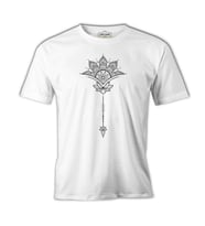 Tattoo - Flower Arrow Beyaz Erkek Tshirt