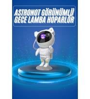Mey İthalat® Projeksiyon Astronot Lamba Speaker Sevimli Astronot Bluetooth Hoparlör