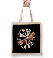 Funny Darts Player Art Artist Dartboard Bullseye Target Bez Çanta Uzun Saplı