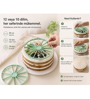 Mükemmel Dilim Kılavuzu – 10 ve 12 Kesimli Pasta Ayırıcı - 200 MM
