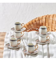 Karaca Söğüt 6 Kişilik Kahve Fincan Takımı 90 ml