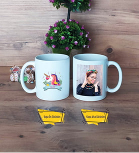 Unicorn Kupa Bardak Beyaz Fotoğraflı