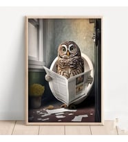 Baykuş Tasarımlı Dekoratif Duvar Posteri-Çerçevesiz 29 x 42