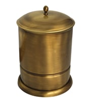 Antik Bronz Kapaklı Pirinç Çöp Kovası