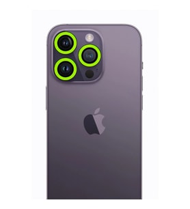 Apple İphone 13 Pro Max Neon Fosforlu Kamera Lens - Yeşil