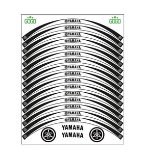 YAMAHA SİYAH BEYAZ UYUMLU REFLEKTÖRLÜ JANT ŞERİDİ