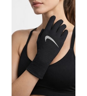 Nike Therma-Fit Sphere 3.0 Womens Running Gloves Reflektörlü Dokunmatik Uyumlu Spor Koşu Eldiveni Siyah