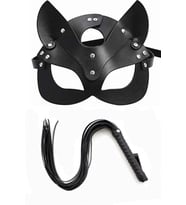 FANTEZİ MASKE VE KIRBAÇ (Siyah)