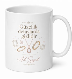 Takı Tasarımcısına Özel Kupa Bardak Hediye Baskılı Porselen Mug