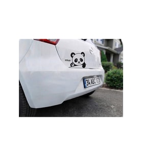 Panda Sticker Araç Camı Çıkartması Bagajdan Bakan Panda Sticker pc motor Laptop 20cmx8cm