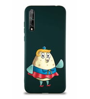 Huawei Y8P Soft Premier Kapak Bayan Puff Tasarımlı Silikon Kılıf - Yeşil (Şeffaf)