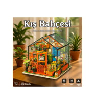 Minyatür Kış Bahçesi 3D Puzzle Ahşap Minyatür Maket Kiti DIY Kendin Yap
