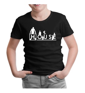 House - Thing is Siyah Çocuk Tshirt