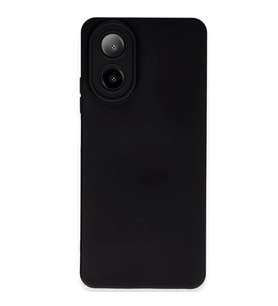 Oppo A38 Kılıf Nano İçi Kadife Silikon - Siyah