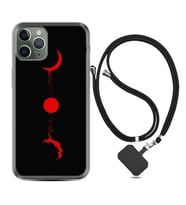 Apple iPhone 11 12 13 14 Pro Max Kılıf Boyun Askılı Silikon Red Moon 1710